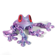 (I) Posable Frog Fridge Magnet 3D Printed Magnetic Frogs Toy Funny Refrigerator Magnets for Home Kitchen Office