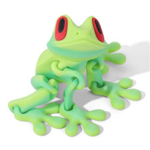 (C) Posable Frog Fridge Magnet 3D Printed Magnetic Frogs Toy Funny Refrigerator Magnets for Home Kitchen Office