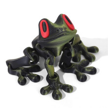 (F) Posable Frog Fridge Magnet 3D Printed Magnetic Frogs Toy Funny Refrigerator Magnets for Home Kitchen Office