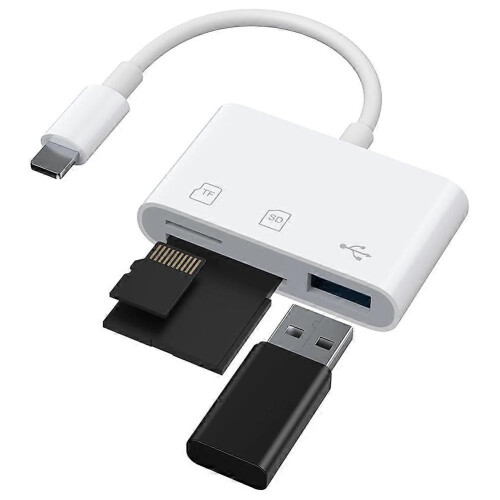 Type-C OTG Card Reader USB 3.0 SD/TF Memory Card Adapter for iPhone Android Camera & PC 1