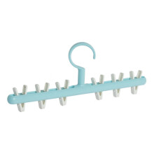 (Blue And White) Portable Underwear Drying Hanger Compact Windproof Clothes Laundry Hanger Travel Camping Laundry Accessory