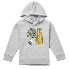 (7-8 Years,Athletic Heather)Toy Story Childrens/Kids I'm 10 Buzz Lightyear Heather Birthday Pullover Hoodie