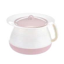 (Pink) Portable Thickened Plastic Adult Spittoon Urinal Bed Bucket Chamber Pot Diapering Toilet Training Seat Durable Lightweight