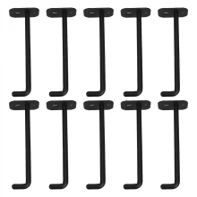Robuste Metall-Haken (10,5x3,7x3 cm, 10 Stück): 6,35 mm (1/4 Zoll) starke Wandhaken für Werkzeuge, Regale & Aufbewahrung