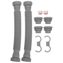 Expandable Sink Drain Trap Kit - 45mm Dual End Threaded P-Trap, 80cm Pipe Connector for Kitchen Bathroom Sink, 33x5.4x5.4cm