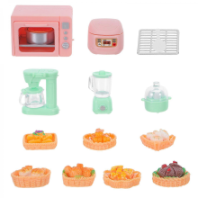 2.6x2.4x2cm Miniature Dollhouse Kitchen Set: Realistic Appliances & Play Food Toys