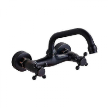 Black Bronze 2025 Antique Brass Kitchen Sink Faucet, 360 Swivel, Dual Handle, Hot & Cold Mixer Tap
