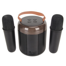 Kabellose Karaoke-Lautsprecher mit RGB-Beleuchtung, Bluetooth 5.3, 9x9x11cm, Schwarz