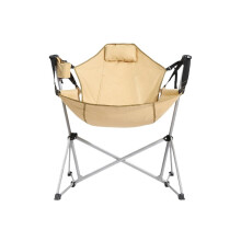 Fishing Chair Beige S Back Folding Camping Chair Rocking Recliner