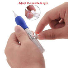 DIY Sewing Tools Kit Magic Embroidery Pen Punch Needle Set with 12 Color Threads