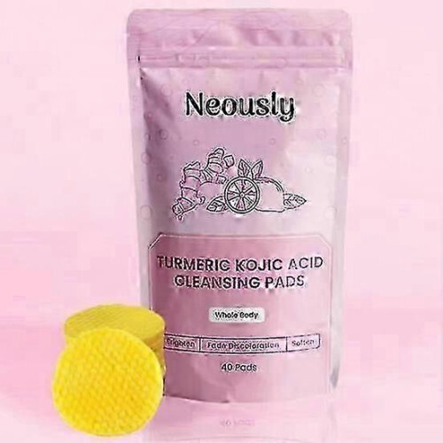 (40pcs)40/80 Pcs Face Cleaning Pads Neously Kojic Pads Deep Turmeric 2