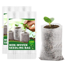 Sacos de cultivo para mudas, bolsas de plantio biodegradáveis em tecido não tecido com alta taxa de sobrevivência e permeabilidade ao ar, para