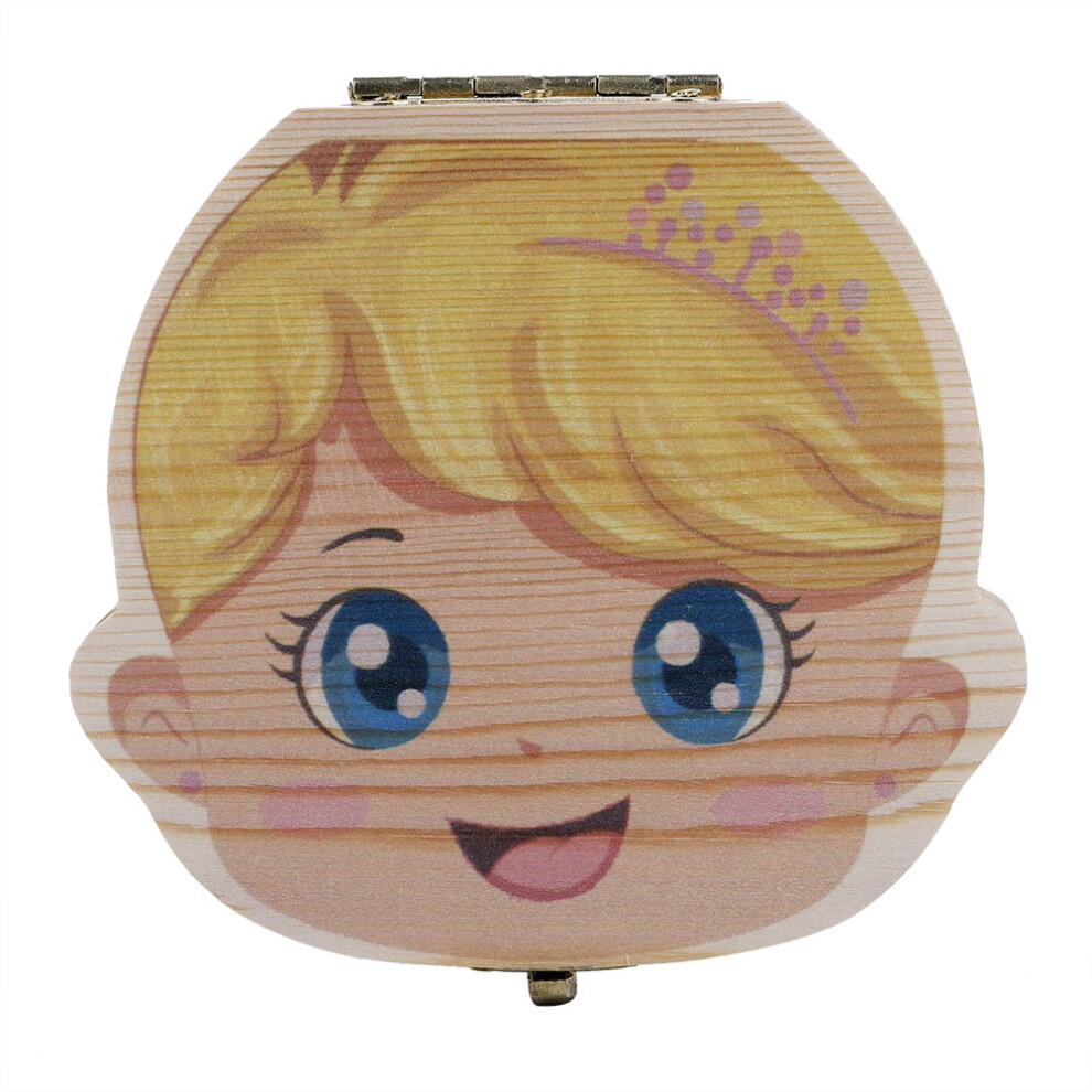 Tooth Keepsake Box for Baby Memories, Primary Teeth Organizer with Individual Compartments Natural Baby Wooden Tooth Box for Safe Storage and Memory