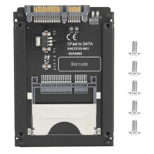 Cfast til SATA-adapter, Cfast til SATA 3.0-harddiskadapterkort med støtte for 2,5-tommers formfaktor, SATA 3.0-grensesnitt CFast-kortleser for høy
