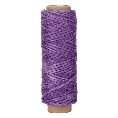 Waxed Thread for Leather Sewing, Flat Wax Cord 210D Strong and Durable Sewing String for Hand Weaving Book Binding DIY Crafts, Polyester Waxed String