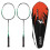 2 Stück Badmintonschläger aus Kohlefaser, 2
