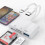 5-in-1 SD Memory Card Reader for iPhone Androids Camera, USB C and Lightning Dual Port SD Card Adapter, Supports SD/Micro SD/USB 3.0 2