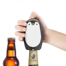 (1pcs) Penguin Beer Bottle Opener Magnetic Automatic Push Down To Open Wine Bottles for Home Party Bar