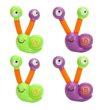 4PCS Telescopic Toy Snail Shape Changing Fidget Tube - Plastic Bright Color Light Weight for Kids and Family