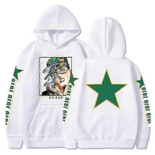 (S,WHITE)Jojo's Pullover Hoodie Mens Long Sleeve Sweatshirt Hooded