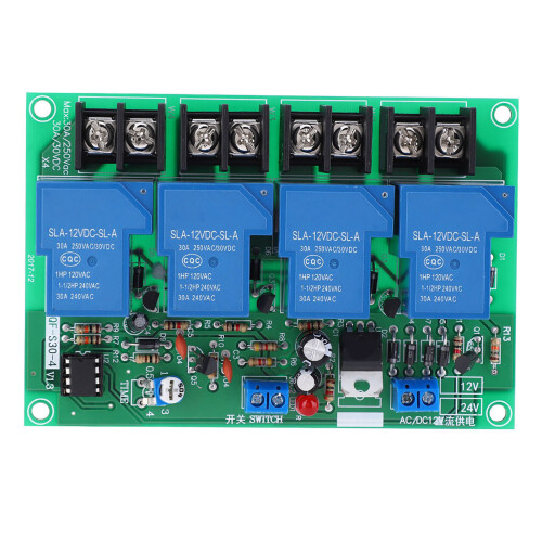 Power Time Sequenzboard 4-Kanal Einstellbarer 30A Controller, 0,5-4s 1