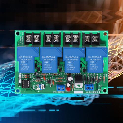 Power Time Sequenzboard 4-Kanal Einstellbarer 30A Controller, 0,5-4s 2