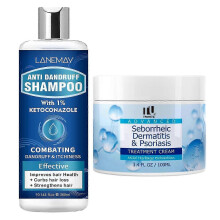 (1 Set)Anti-Dandruff Shampoo & Seborrheic Dermatitis Cream Set, Scalp Treatment for Psoriasis, Folliculitis, Dry Scalp & Itch Relief