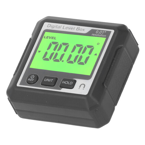 Conversion entre degrés, écran LCD rétroéclairé, rapporteur d'angle numérique, mesure d'angle précise, base magnétique, compact et portable, 2