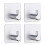 (Space Aluminium,Silver 4PCS)4pcs Wall Mounted Towel Hanger Rustproof Easy Installation Bathroom Organiser Rack for Shower 1