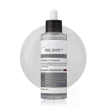 (3pcs, A) Peel Shot Glow Rice Ampoule Duo - White & Black Rice Exfoliating Scrub for Face & Body, Dead Skin & Blackhead Remover for All Skin Types