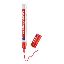 (Red) Permanent Marker 1.00mm Fine Bullet Tip Quick-Drying & Smudge-Proof for All Surfaces Plastic Wood Metal Glass