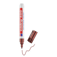 (Brown) Permanent Marker 1.00mm Fine Bullet Tip Quick-Drying & Smudge-Proof for All Surfaces Plastic Wood Metal Glass