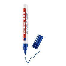 (Blue) Permanent Marker 1.00mm Fine Bullet Tip Quick-Drying & Smudge-Proof for All Surfaces Plastic Wood Metal Glass