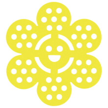 (Yellow) Smiley Face Perforated Bee Tray Outdoor Bee Watering Station Honeycomb Floating Bee Island