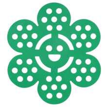 (Green) Smiley Face Perforated Bee Tray Outdoor Bee Watering Station Honeycomb Floating Bee Island