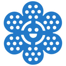(Blue) Smiley Face Perforated Bee Tray Outdoor Bee Watering Station Honeycomb Floating Bee Island