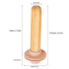 Pink Wooden Parrot Stand Toy for Cockatiels Lovebirds and Budgies - Bird Cage Perch with Beak and Paw Grinding Stick