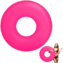 Red Adult Swim Ring Ø 91cm Inflatable Pool Ring Durable Swimming Float Toy for Pool Party Summer Water Fun