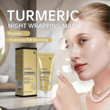 (3pcs)1-5x Turmeric Collagen Night Wrapping Mask Overnight Peel Off Facial Mask