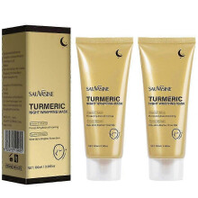 (2pcs)1-5x Turmeric Collagen Night Wrapping Mask Overnight Peel Off Facial Mask