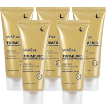 (5pcs)1-5x Turmeric Collagen Night Wrapping Mask Overnight Peel Off Facial Mask