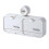 (Two lattice, Elegant Gray) No-Drill Suction Cup Wall Mounted Soaps Dish Quick Drain Design, Extends  Lifespan. Bathroom Accessories 1