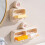 (Single Grid, Cream) No-Drill Suction Cup Wall Mounted Soaps Dish Quick Drain Design, Extends  Lifespan. Bathroom Accessories 4