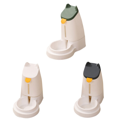 Pet Feeder Cat Feeder Cat Water Dispenser Cat-cloud white 2