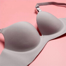 (32)Women's Seamless V-neck Padded Bra w/ Adjustable Straps - Nude bracieles mujeres