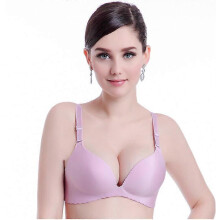 (32)Women's Seamless V-neck Padded Bra w/ Adjustable Straps - Nude bracieles mujeres