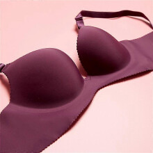 (34)Women's Seamless V-neck Padded Bra w/ Adjustable Straps - Nude bracieles mujeres