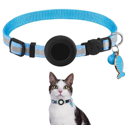 Cats Collar Breakaway Reflective Dogs Collar with Tracker-Pink 2