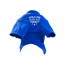 Dog T-shirt for Small Medium Large Dogs Funny Words--XS Blue