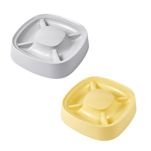 Slow Feed Plastic Dog Slow Feeding Eating Bowl Stop-White 1